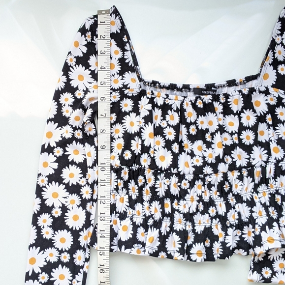 Forever 21 Floral Print Square Neck Top - Picture 4 of 8